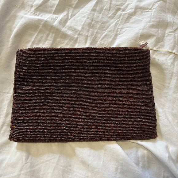 Seaglass Collection Beaded Pink & Brown Clutch - Picture 5 of 8